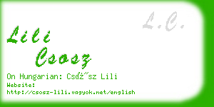 lili csosz business card